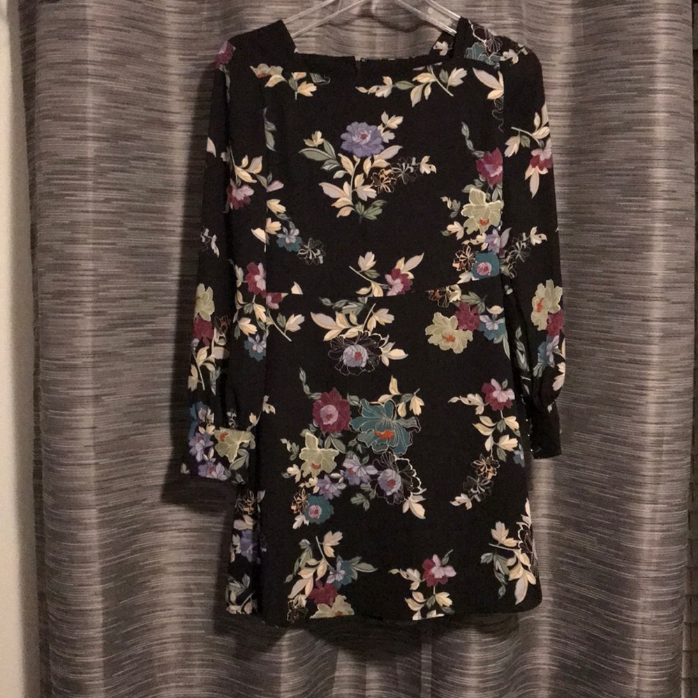 Black flowered dress
